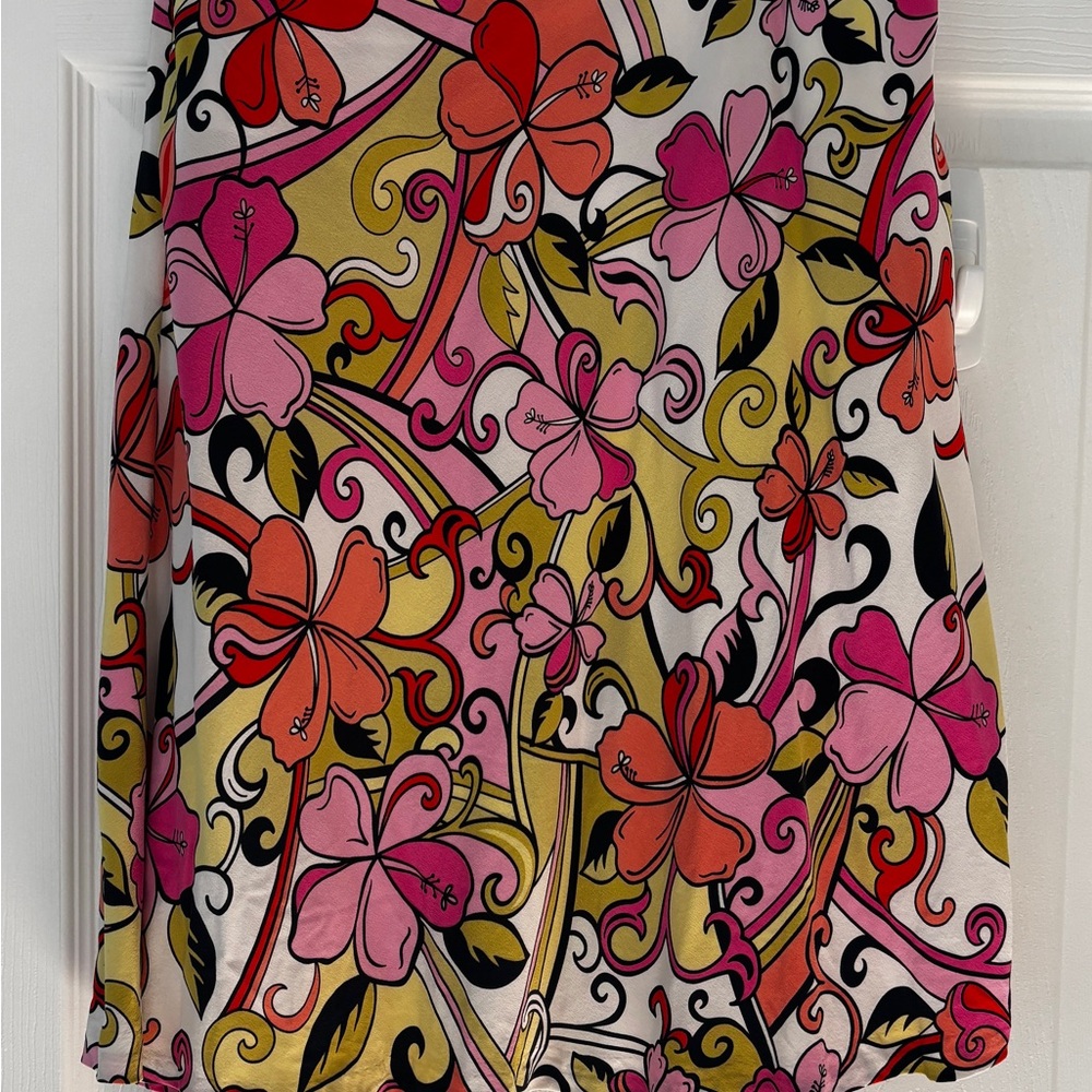 Grace Elements Silk Dress with Floral Patterns